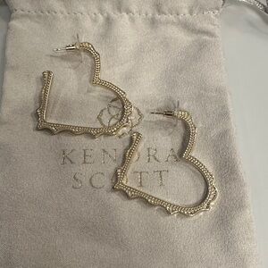 Kendra Scott Gold Sophee Heart Hoop Earrings